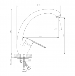 Смеситель VX-2013 chrome